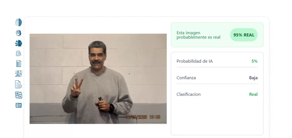 El análisis de la fotografía de Nicolás Maduro confirma que la publicación es auténtica