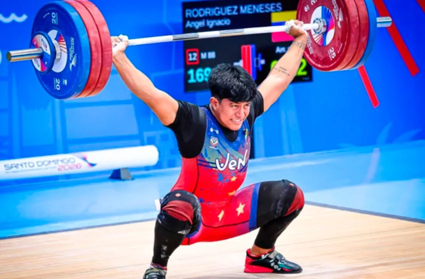 El pesista venezolano Ángel Rodríguez arrazó en el Sudamericano