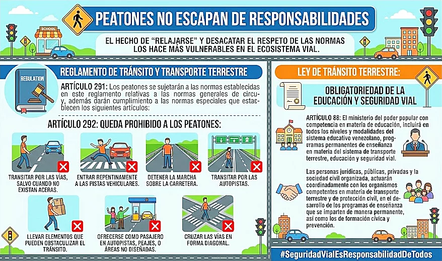 Caos en la vía: Cuando el peatón olvida su propia vulnerabilidad