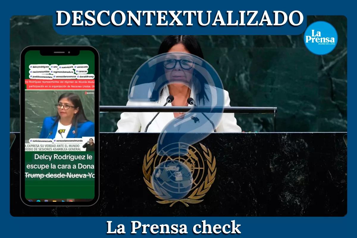 El video de Delcy Rodríguez criticando al gobierno de Estados Unidos, está descontextualizado