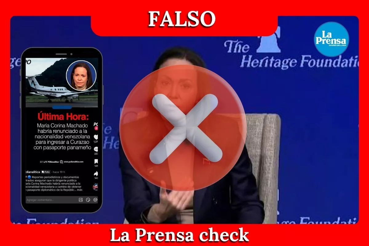 Es falso que María Corina Machado renunció a la nacionalidad venezolana por un pasaporte panameño