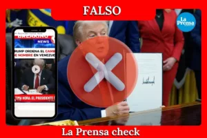 Es falso que Donald Trump ordenó cambiar el nombre de Venezuela a Estados Unidos de América del Sur