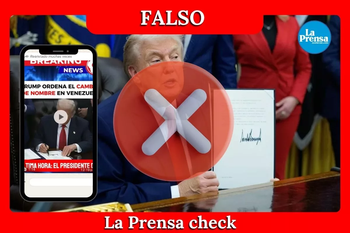 Es falso que Donald Trump ordenó cambiar el nombre de Venezuela a Estados Unidos de América del Sur