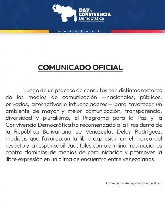 Conatel anuncia levantamiento de bloqueos a portales digitales en Venezuela