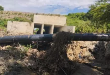Vecinos de El Mayal temen posible fuga de gas por daños en tubería de la quebrada Tabure