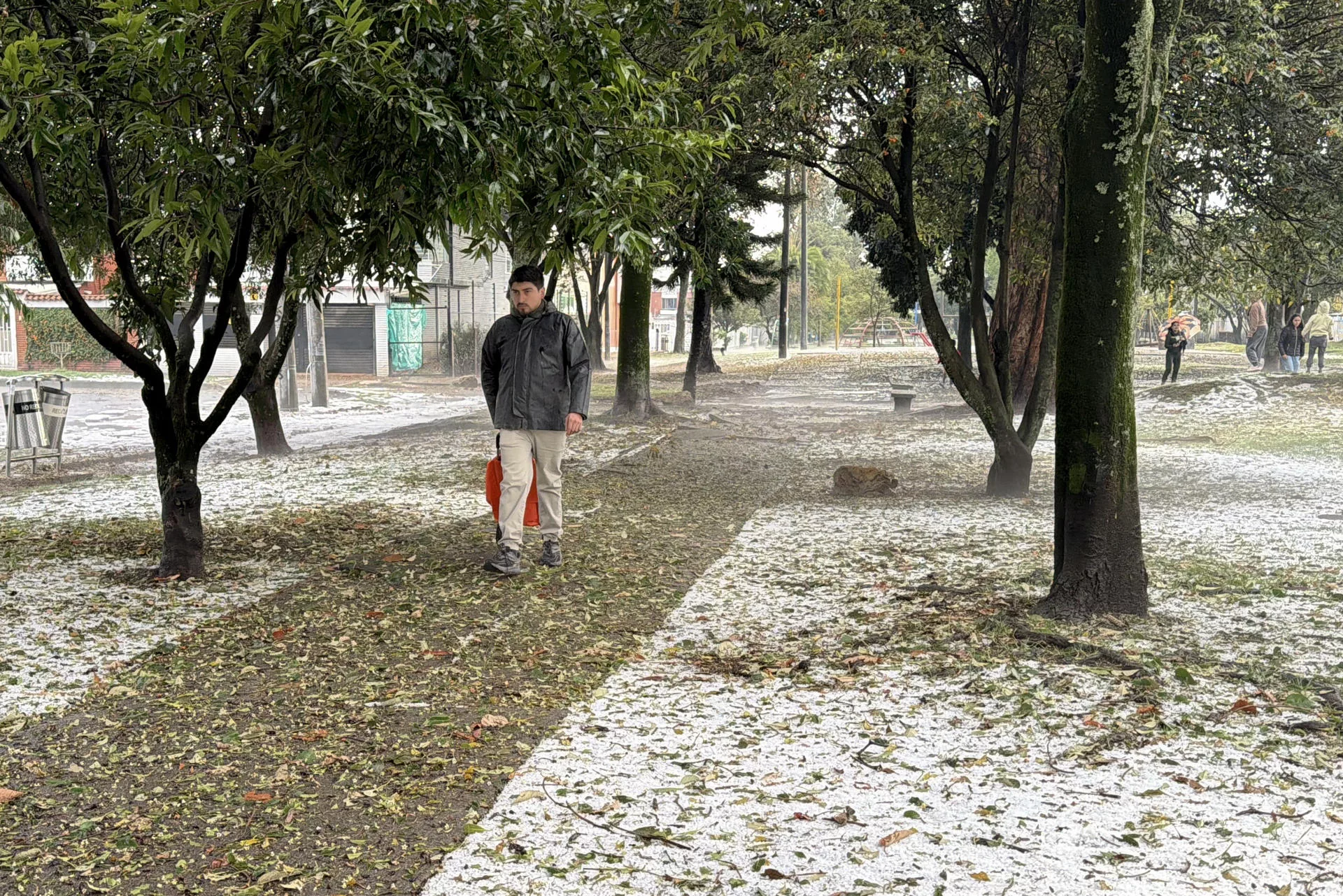 Una granizada viste de blanco a Bogotá y retrasa vuelos por la baja visibilidad