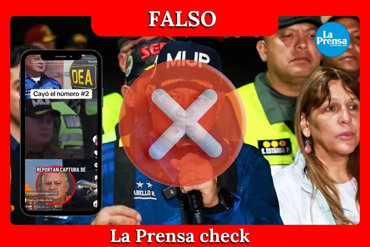 Es falso que Estados Unidos reportó la captura de Diosdado Cabello