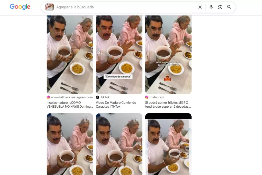 Una búsqueda avanzada en Google Lens confirma que el video es de 2024
