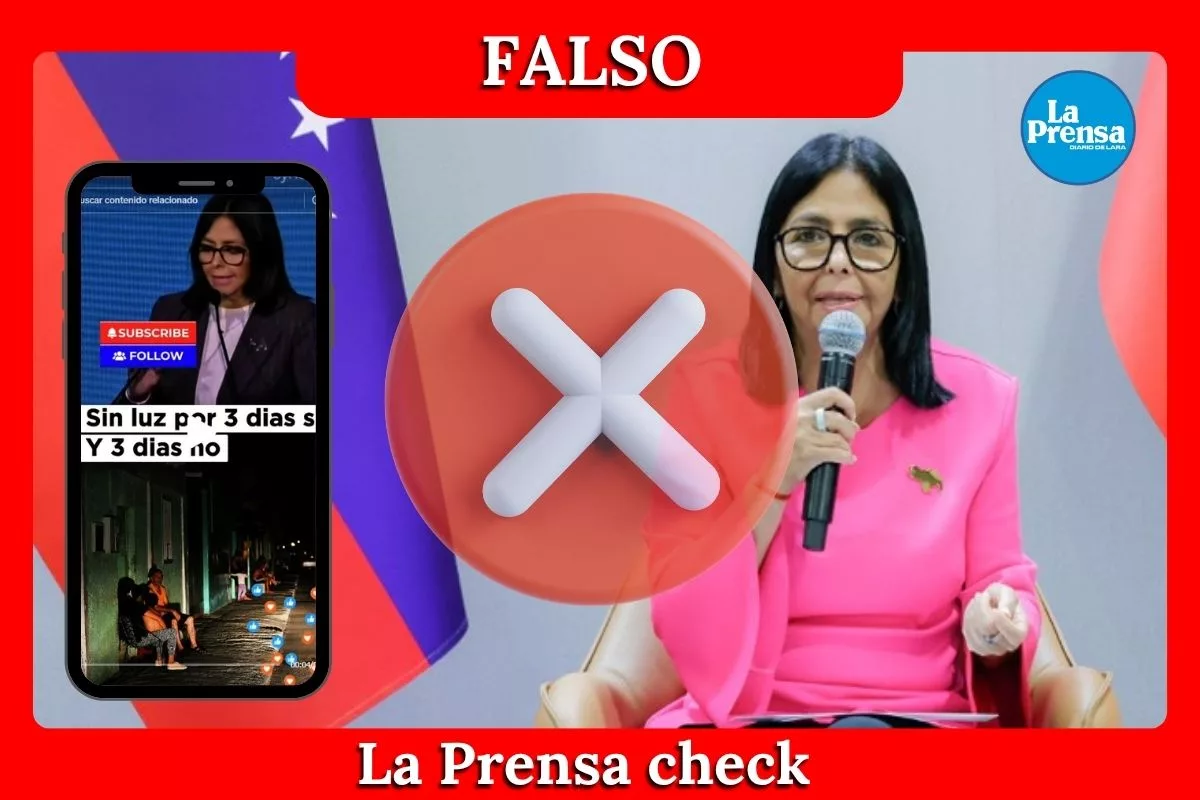 Delcy Rodríguez no dijo que el racionamiento electro ahora será de tres días continuos