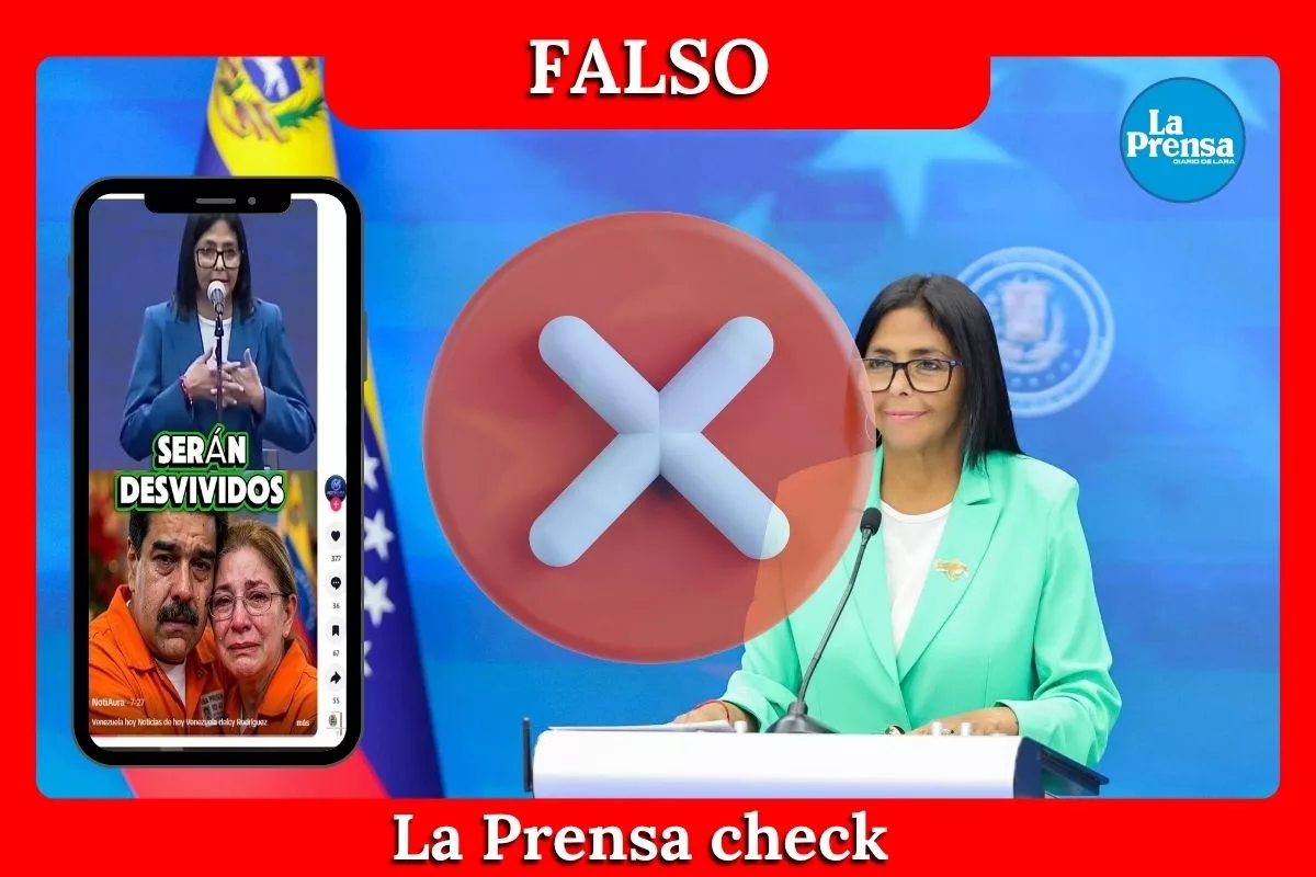 Es falso que Delcy Rodríguez anunciara que Maduro y flores recibieron la pena de muerte