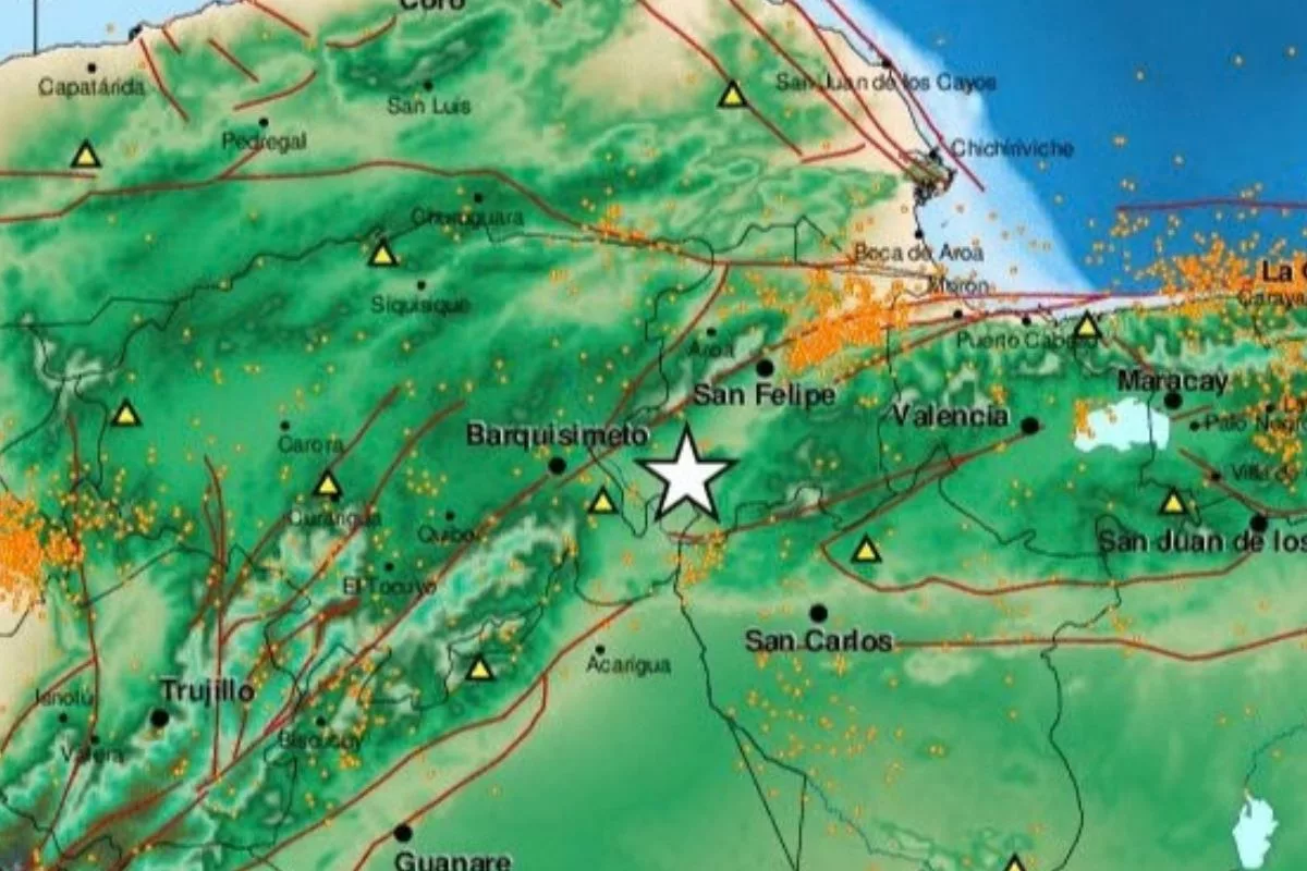 Funvisis reporta sismo de magnitud 2,5 entre Lara y Yaracuy