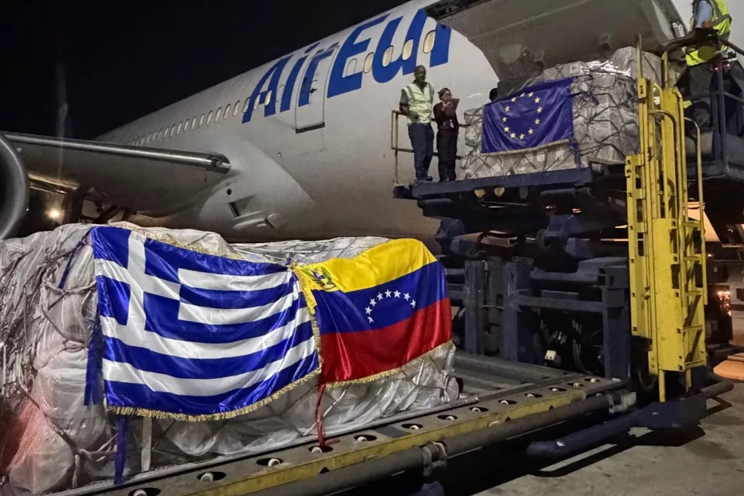 Grecia envía a Venezuela más de 11 toneladas de insumos médicos